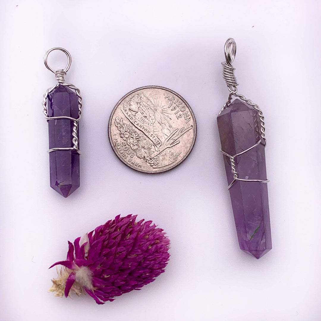 Amethyst Wire Wrapped Pendant - Funky Stuff