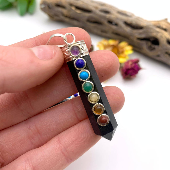 Black Tourmaline Chakra Pendant - Funky Stuff