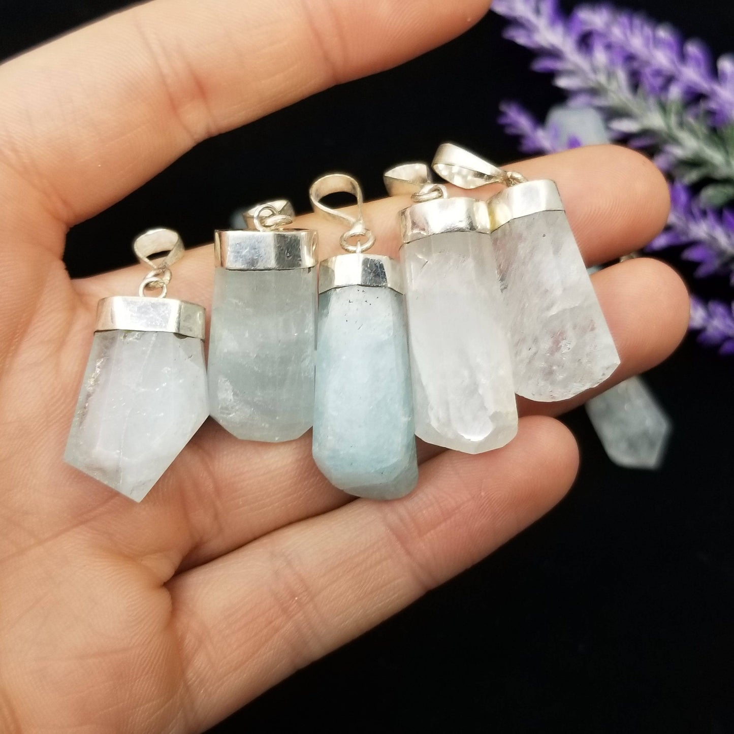 Aquamarine Sterling Silver Pendant