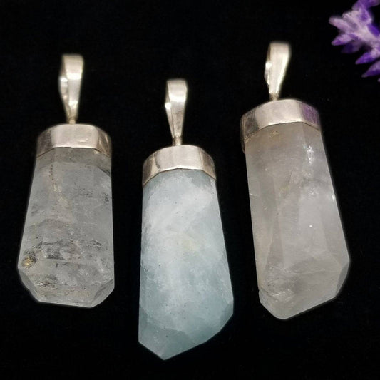 Aquamarine Sterling Silver Pendant