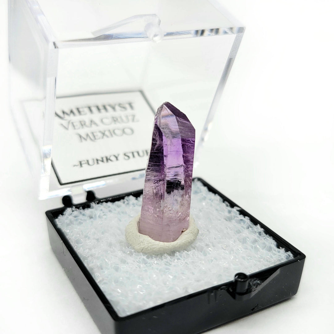 Vera Cruz Amethyst Point (Thumbnail Case Specimen) - A Grade - Funky Stuff