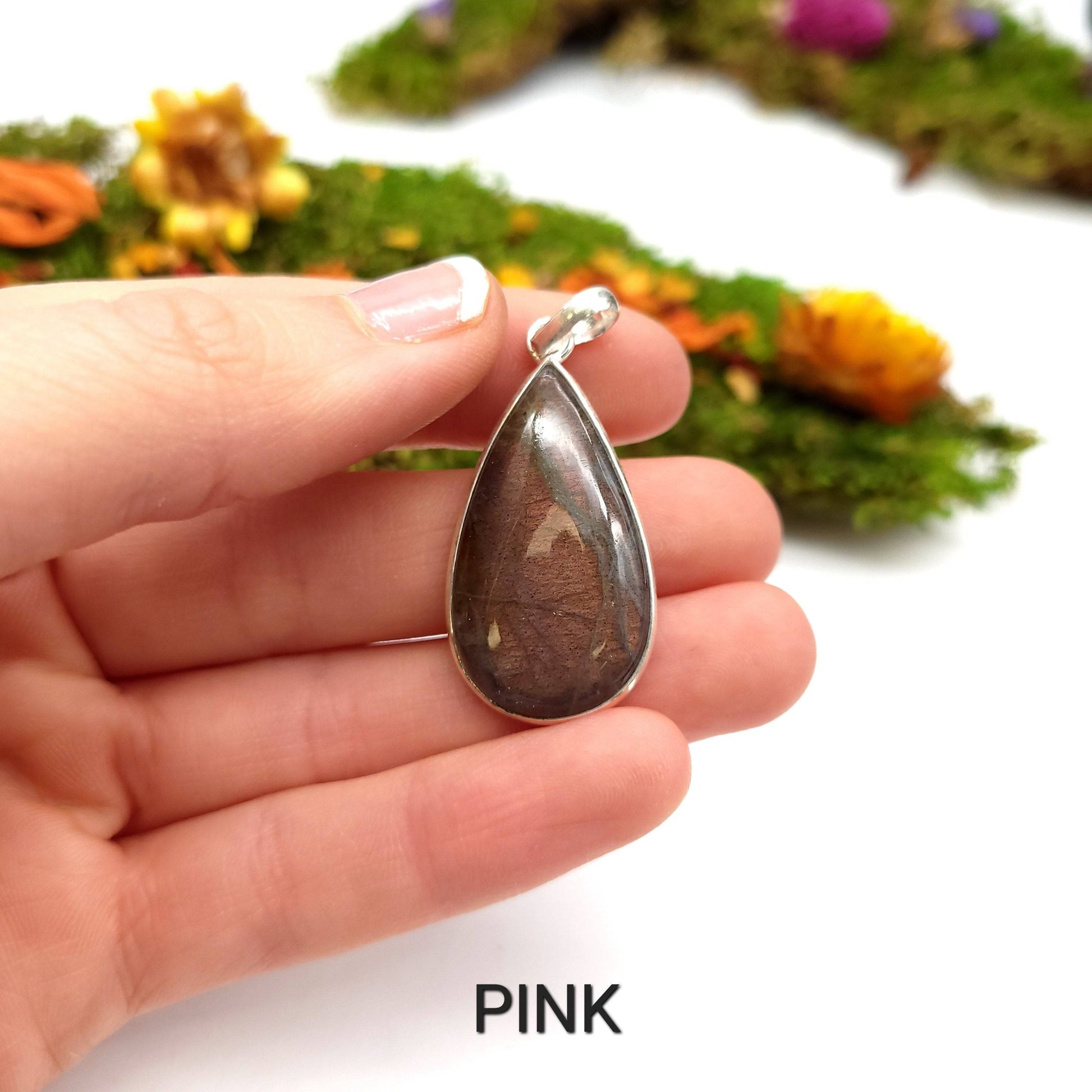 Labradorite Pendant with Box - Tear Drop - Funky Stuff