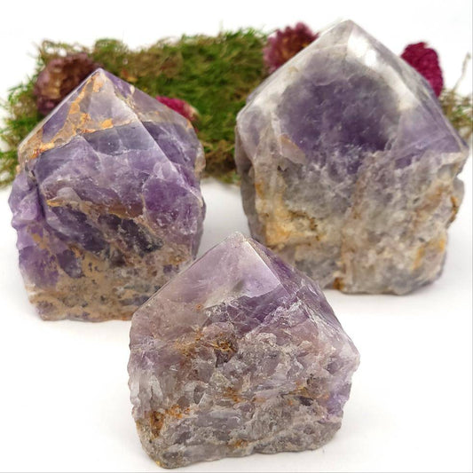 Chevron Amethyst Polished Point - Funky Stuff