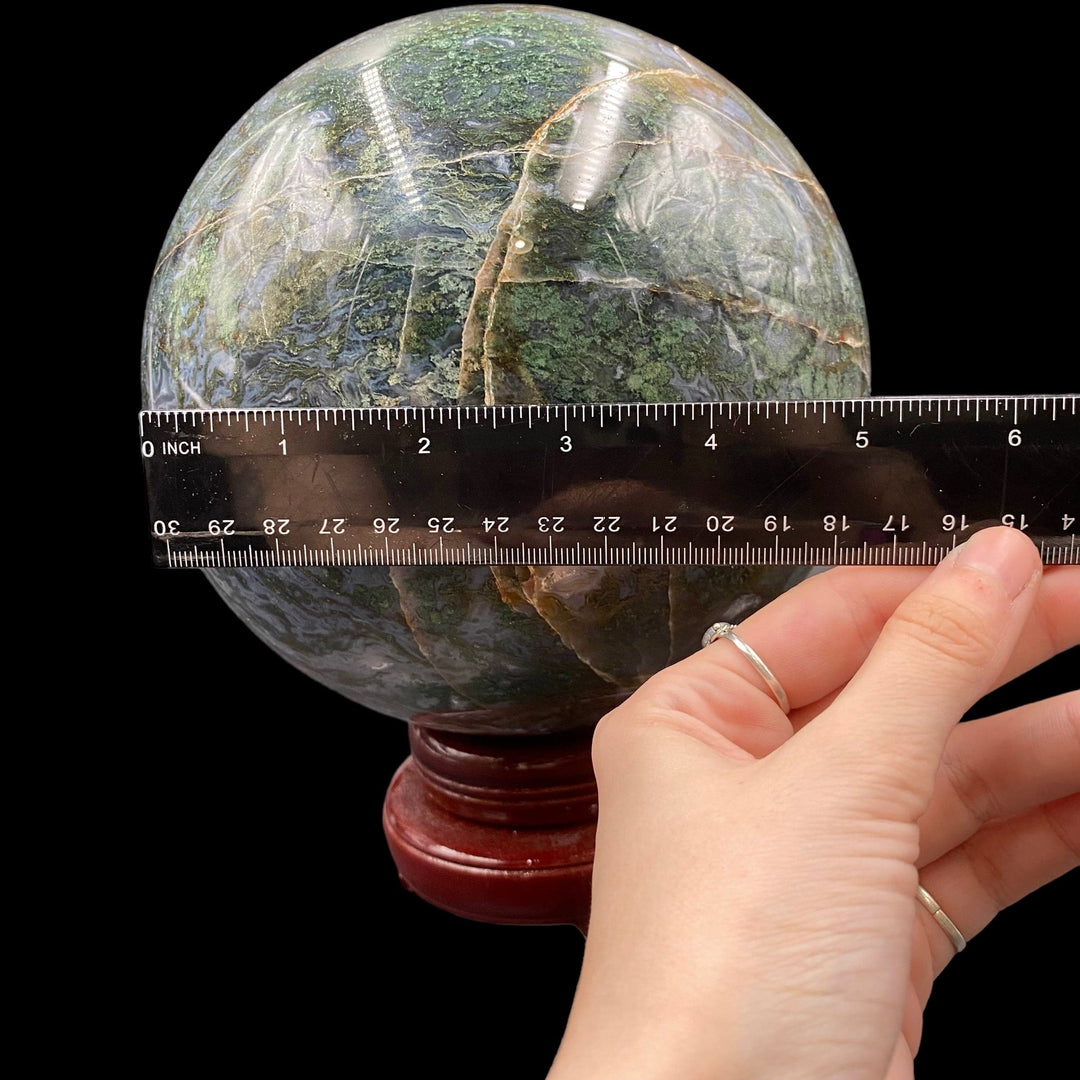 Moss Agate Sphere - Funky Stuff