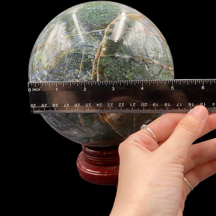 Moss Agate Sphere - Funky Stuff