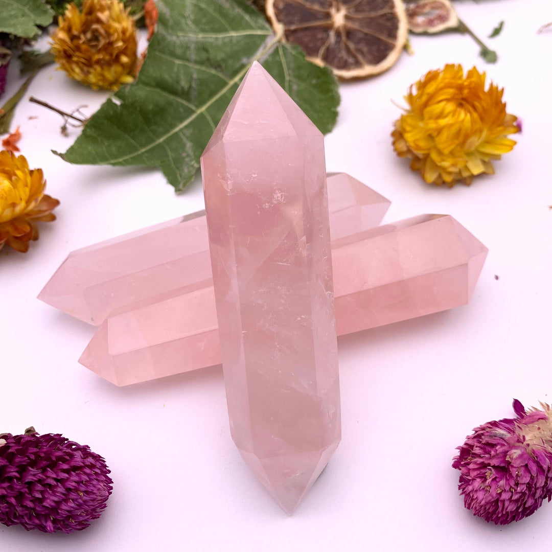 Rose Quartz Double Point - Funky Stuff