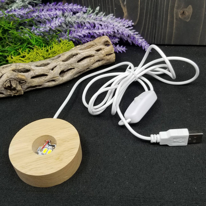 LED Wood Base (2.35 in) - Funky Stuff