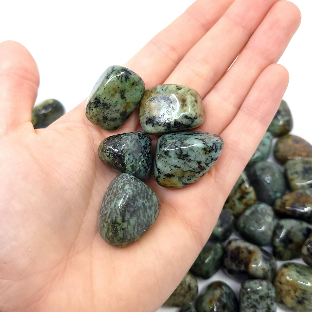 African Turquoise Tumbled Stone - Funky Stuff