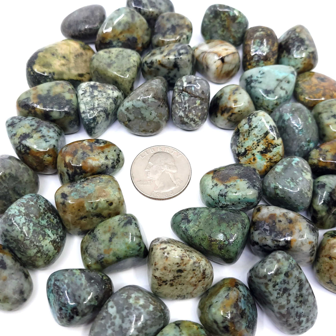 African Turquoise Tumbled Stone - Funky Stuff