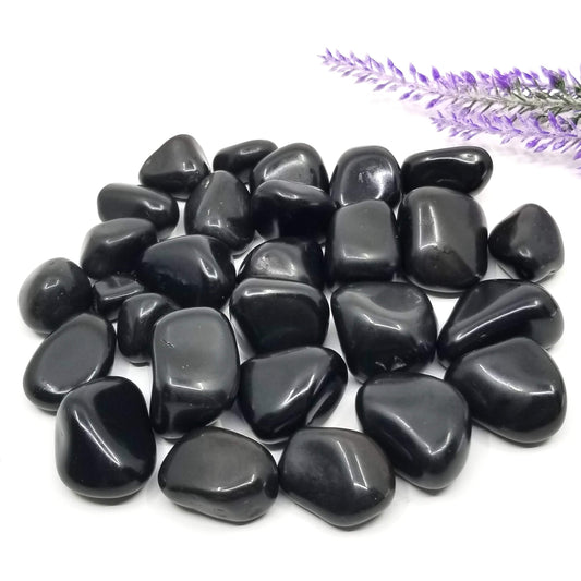 Black Tourmaline Tumbled Stones 1 LB - Funky Stuff