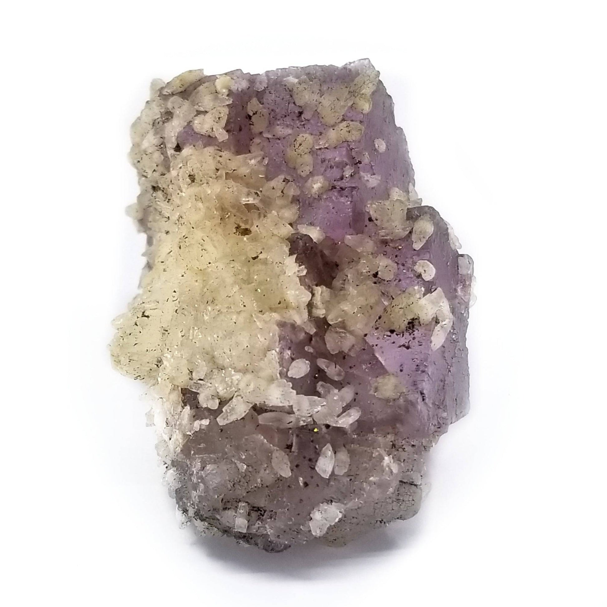 Fluorite with Calcite - Funky Stuff
