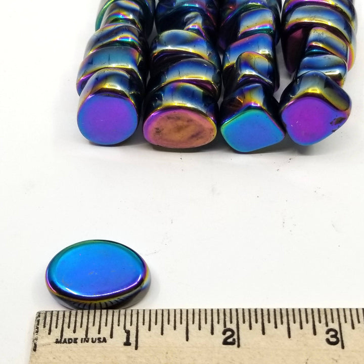 Electroplated Magnetic Hematite Tumbled Stones 1 LB - Funky Stuff