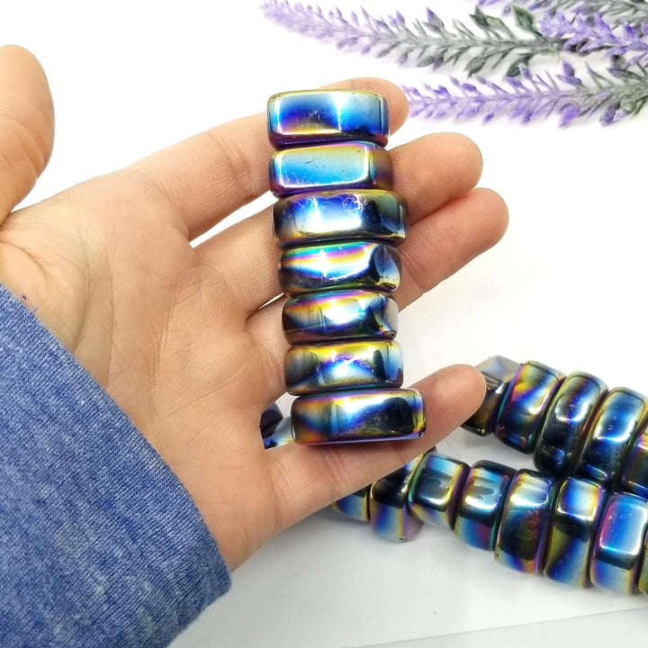 Electroplated Magnetic Hematite Tumbled Stones - Funky Stuff
