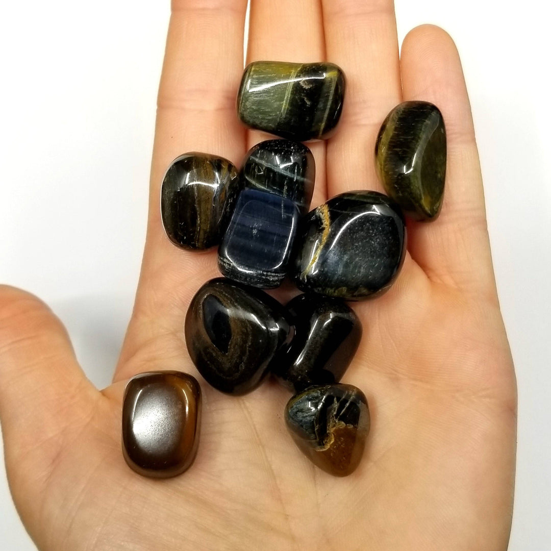 Hawk's Eye (Blue Tiger's Eye) Tumbled Stone - Funky Stuff