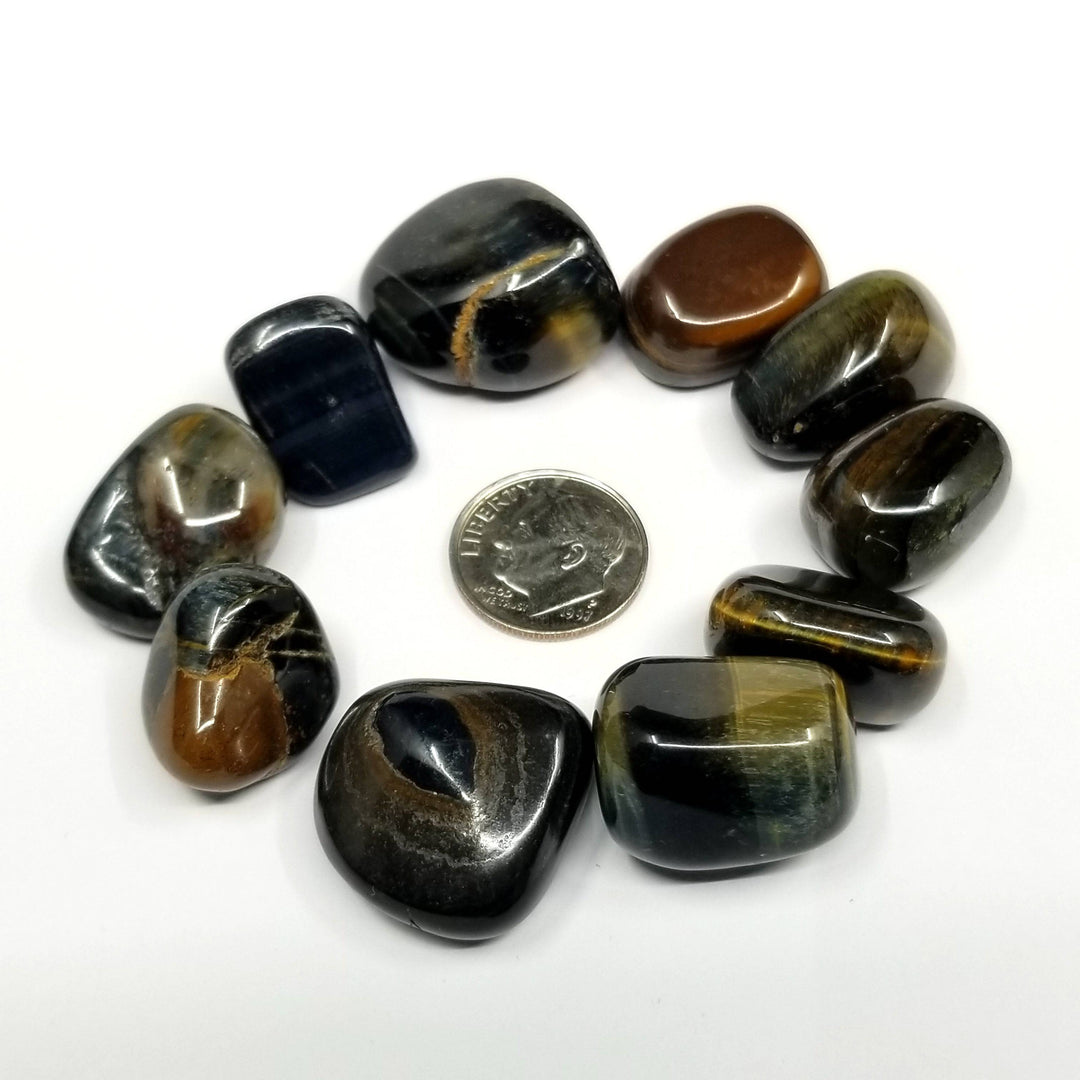 Hawk's Eye (Blue Tiger's Eye) Tumbled Stone - Funky Stuff