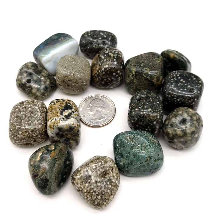 Ocean Jasper Tumbled Stone - Funky Stuff