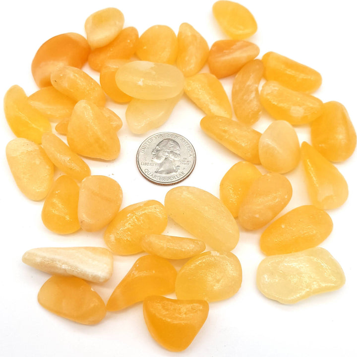 Orange Calcite Tumbled Stone - Funky Stuff