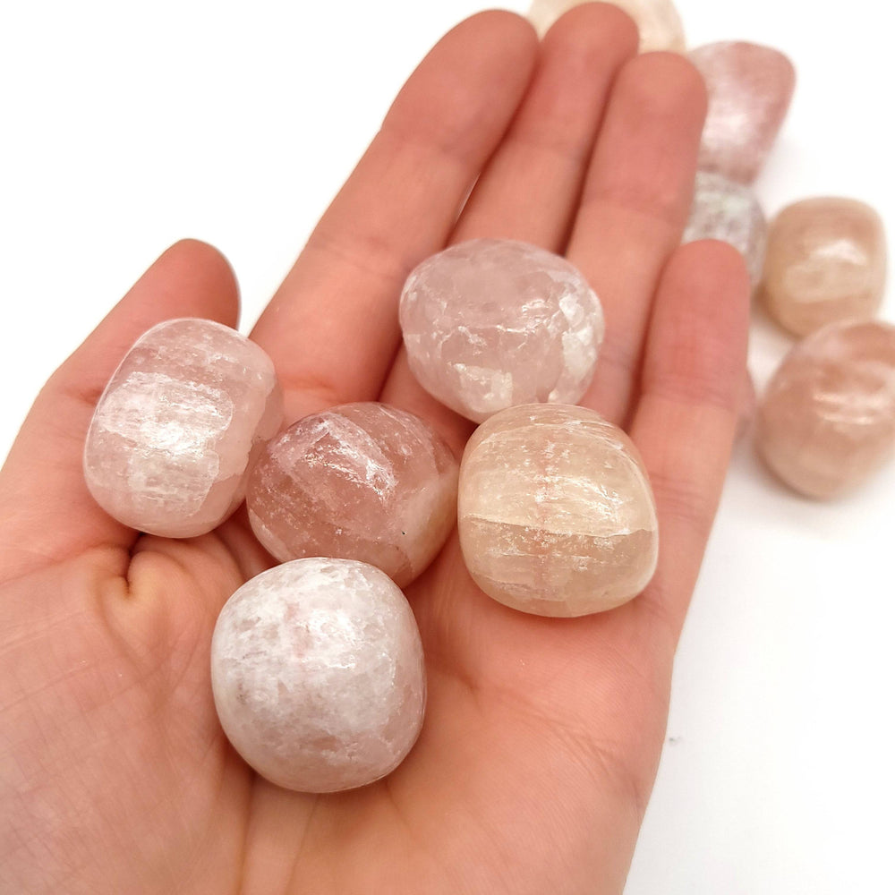 Pink Calcite Tumbled Stone - Funky Stuff