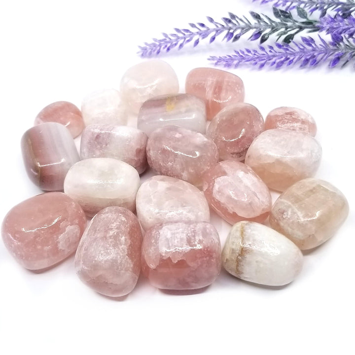 Pink Calcite Tumbled Stones 1 LB - Funky Stuff