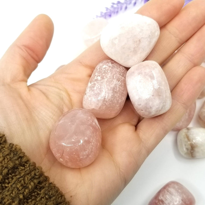 Pink Calcite Tumbled Stones 1 LB - Funky Stuff