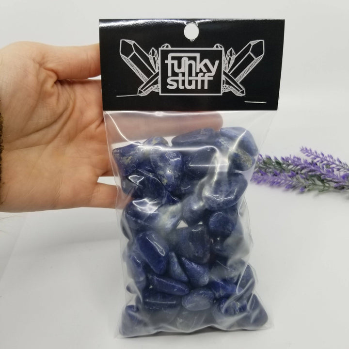 Sodalite Tumbled Stones 1 LB - Funky Stuff