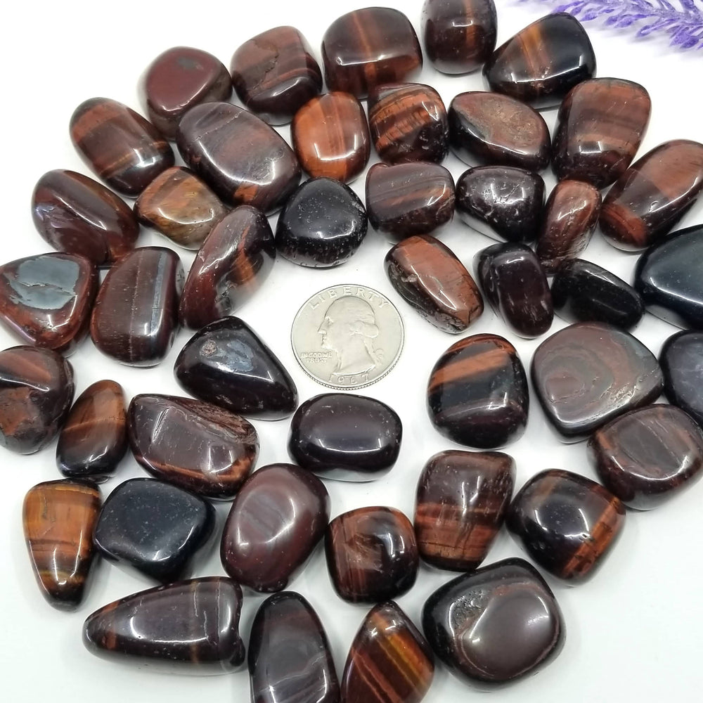 Tiger Iron (Red Tiger's Eye) Tumbled Stones 1 LB - Funky Stuff