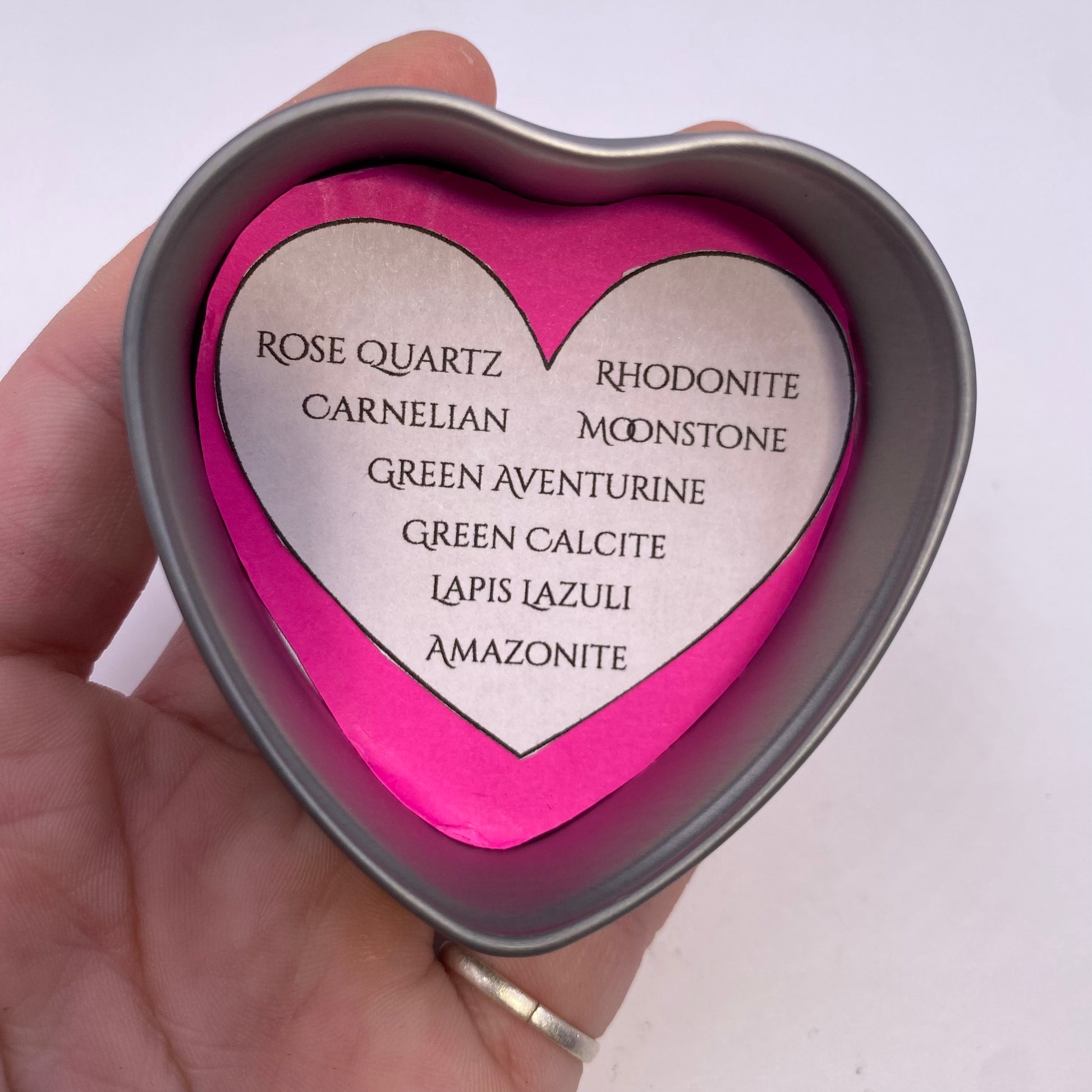 Tumbled Stone Heart Tin - Funky Stuff