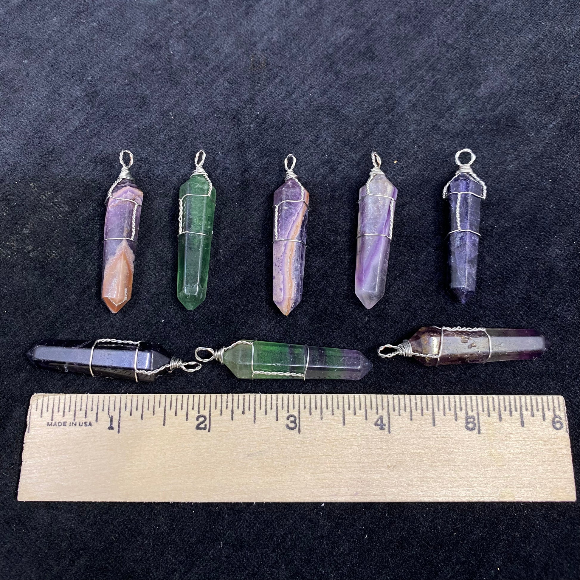 Fluorite Wire Wrapped Pendant - Funky Stuff