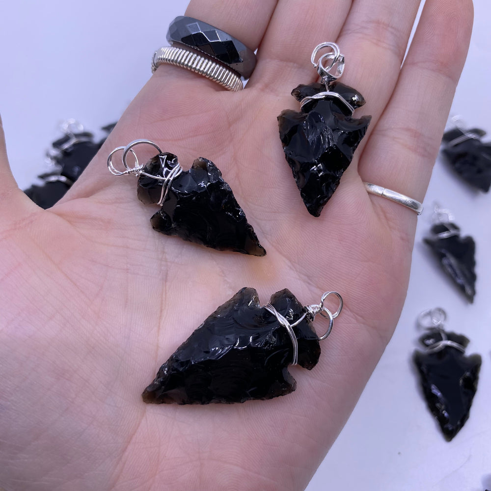 Obsidian Arrowhead Pendant - Funky Stuff