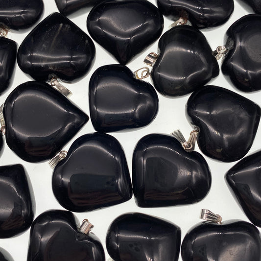 Black Obsidian Heart Pendant - Funky Stuff